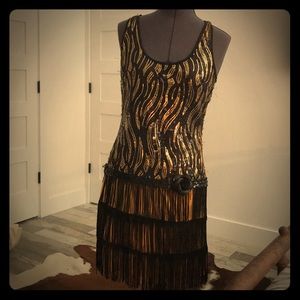1920’s style flapper dress. Very glitzy!